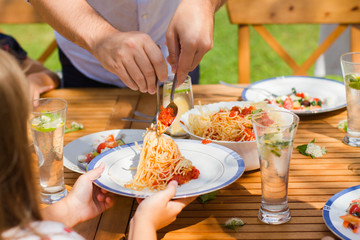 Friends Friendship Outdoor Dining People Concept