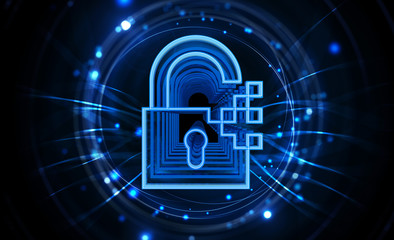 Cracked security code concept image.