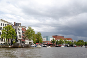 Naklejka premium Przystań żeglarska w Amsterdamie