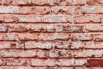 Vintage old red brick wall