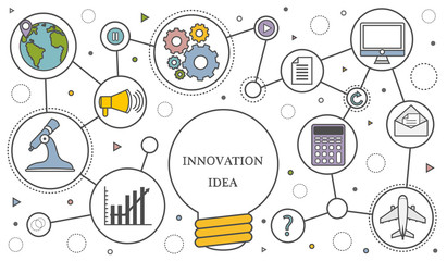 vector concept of the implementation of business ideas