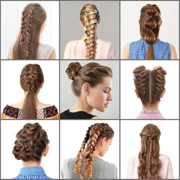 Women with different hairstyles