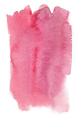 Pink and lilac vertical brush strokes painted in watercolor on clean white background