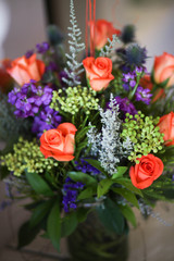 purple and orange bouquet