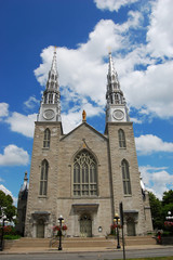 Fototapeta na wymiar Cathedrale Notre Dame in downtown Ottawa, Ontario, Canada.