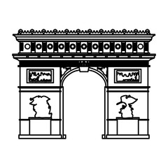 Arch of triumph paris icon vector illustration graphic design