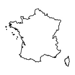 France map silhouette icon vector illustration graphic design