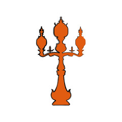 Antique chandelier light icon vector illustration graphic design