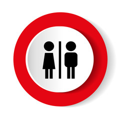 Man and lady toilet sign.Vector illustration.