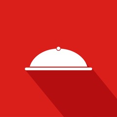 Cooker Flat Icon  With Red Background, Vector, Illustration