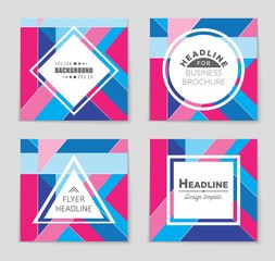 Obraz premium Abstract vector layout background set. For art template design, list, front page, mockup brochure theme style, banner, idea, cover, booklet, print, flyer, book, blank, card, ad, sign, sheet,, a4