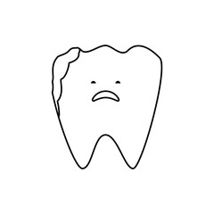 Dental care cartoon icon vector illustration graphic design