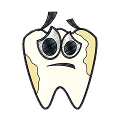 Dental care cartoon icon vector illustration graphic design