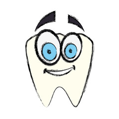 Dental care cartoon icon vector illustration graphic design