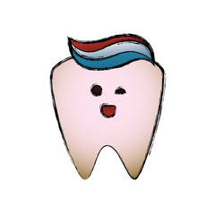 Dental care cartoon icon vector illustration graphic design