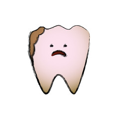 Dental care cartoon icon vector illustration graphic design