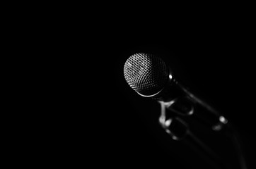The microphone in a low key