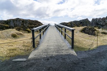 Fototapeta na wymiar Ramp Pathway in Iceland