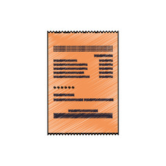 Invoice sheet document icon vector illustration graphic design