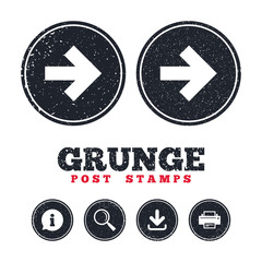 Arrow sign icon. Next button. Navigation symbol.