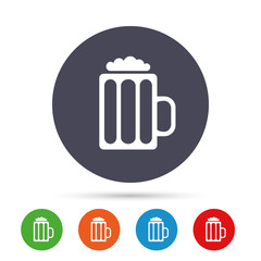 Glass of beer sign icon. Alcohol drink symbol.