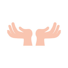 Human hand symbol icon vector illustration graphic design