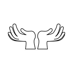 Human hand symbol icon vector illustration graphic design