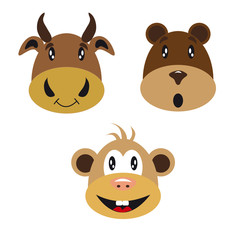Smileys animals brown