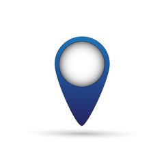 Map pointer icon on white background