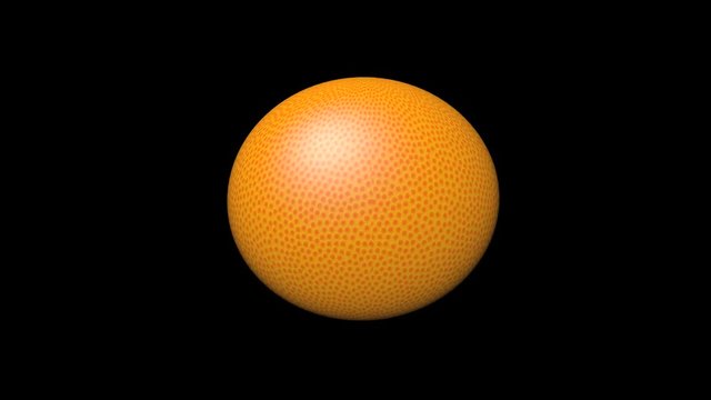 Animation of a yellow rubber ball in motion. Abstract round rubber piece on a black background. 