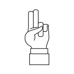 Hand number symbol icon vector illustration graphic design