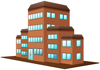 3D design for brown building