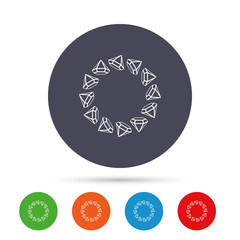 Jewelry sign icon. Diamonds circle symbol.