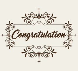 elegant frame style retro vector illustration design