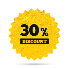 30 percent discount sign icon. Sale symbol.