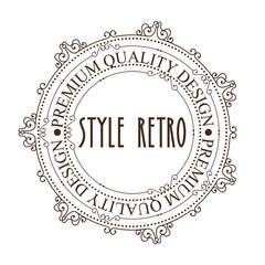 elegant frame style retro vector illustration design