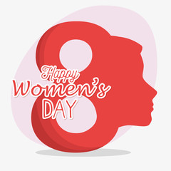 Fototapeta na wymiar 8 march women day eight, vector illustration design