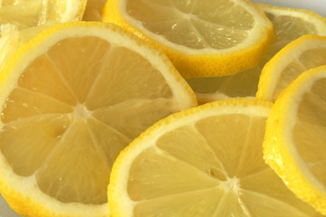 Sliced cut lemons