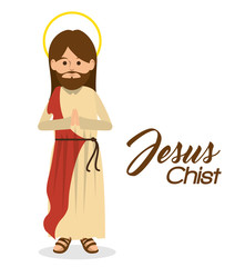 jesus christ religious character vector illustration design