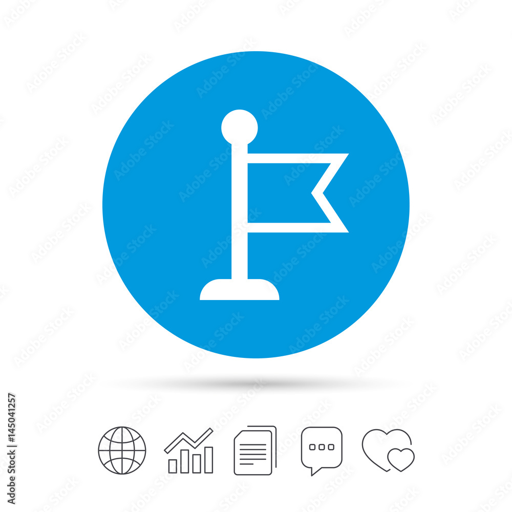 Poster flag pointer sign icon. marker symbol.