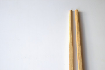 Chinese asian chop-sticks isolated on white background