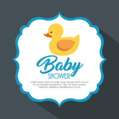 baby shower invitation card vector illustration design