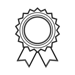 Award ribbon blank icon vector illustration graphic design