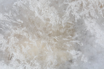 Ice lines the stream flowing