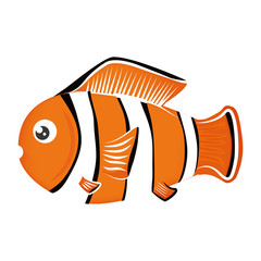 Fish sea colored symbol icon vector illustration graphic design