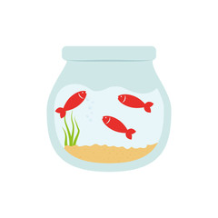Fishbowl aquarium bowl icon vector illustration graphic design