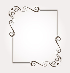 Floral valentine's day frame and page decoration. Vector illustration