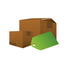 Delivery cardboard box icon vector illustration graphic design