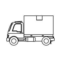 Delivery truck vehicle icon vector illustration graphic design