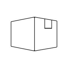 Delivery cardboard box icon vector illustration graphic design